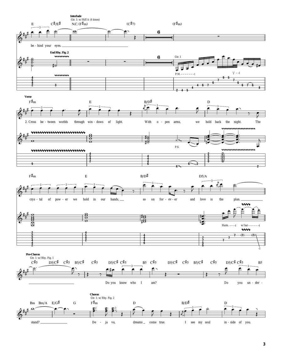 Deja Vu Deja Vu Electric Guitar scores gallery preview page 3