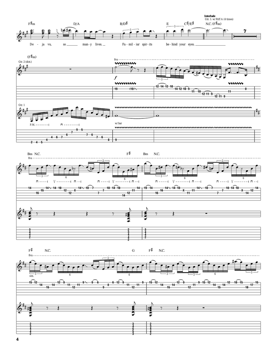 Deja Vu Deja Vu Electric Guitar scores gallery preview page 4