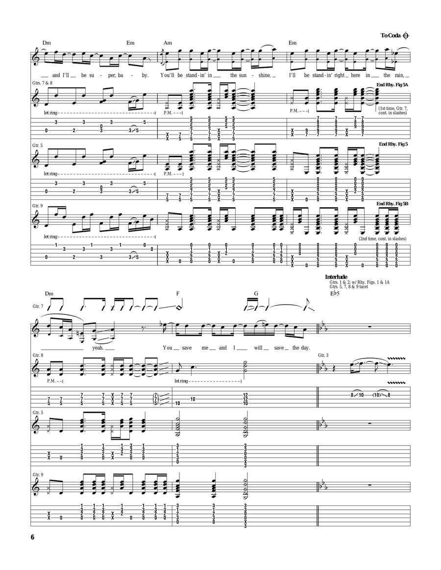 Save The Day Acoustic Guitar scores gallery preview page 6