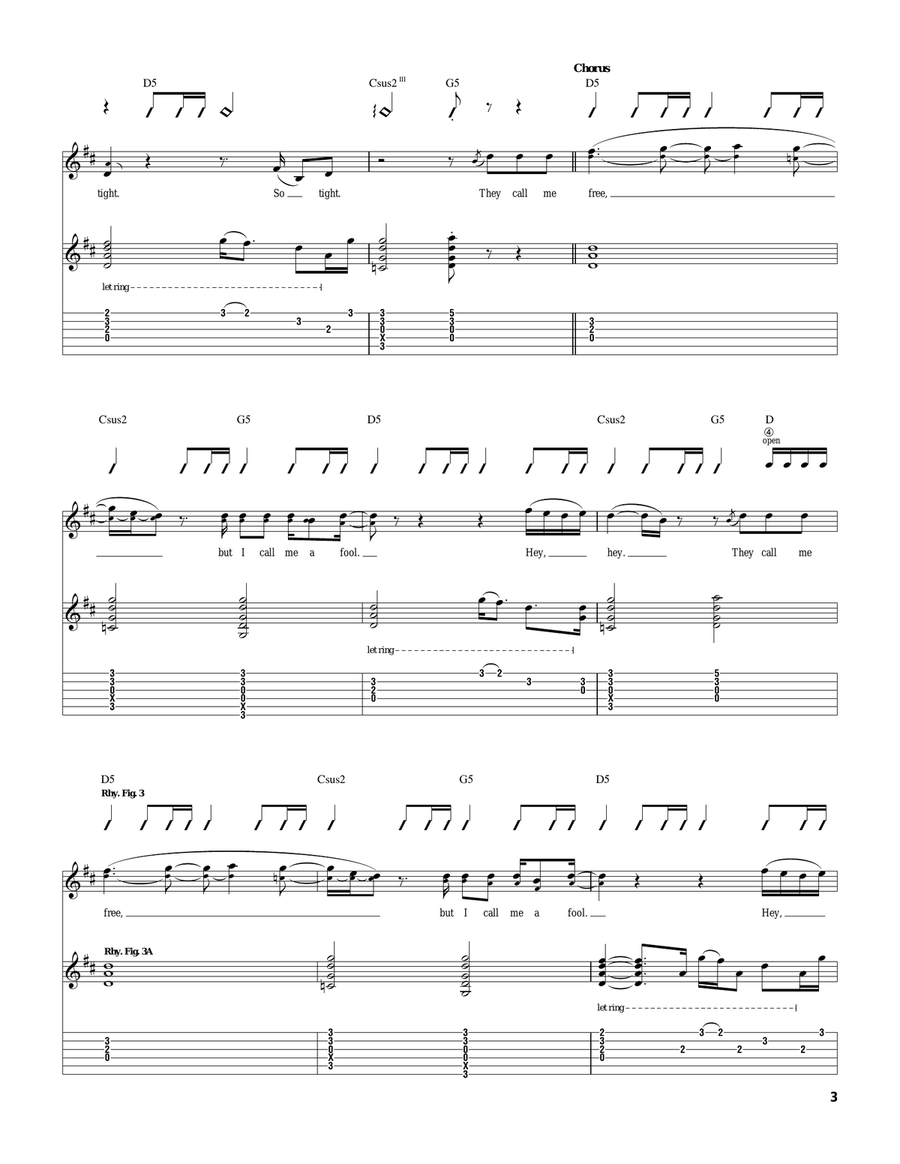 Free Free Acoustic Guitar scores gallery preview page 3
