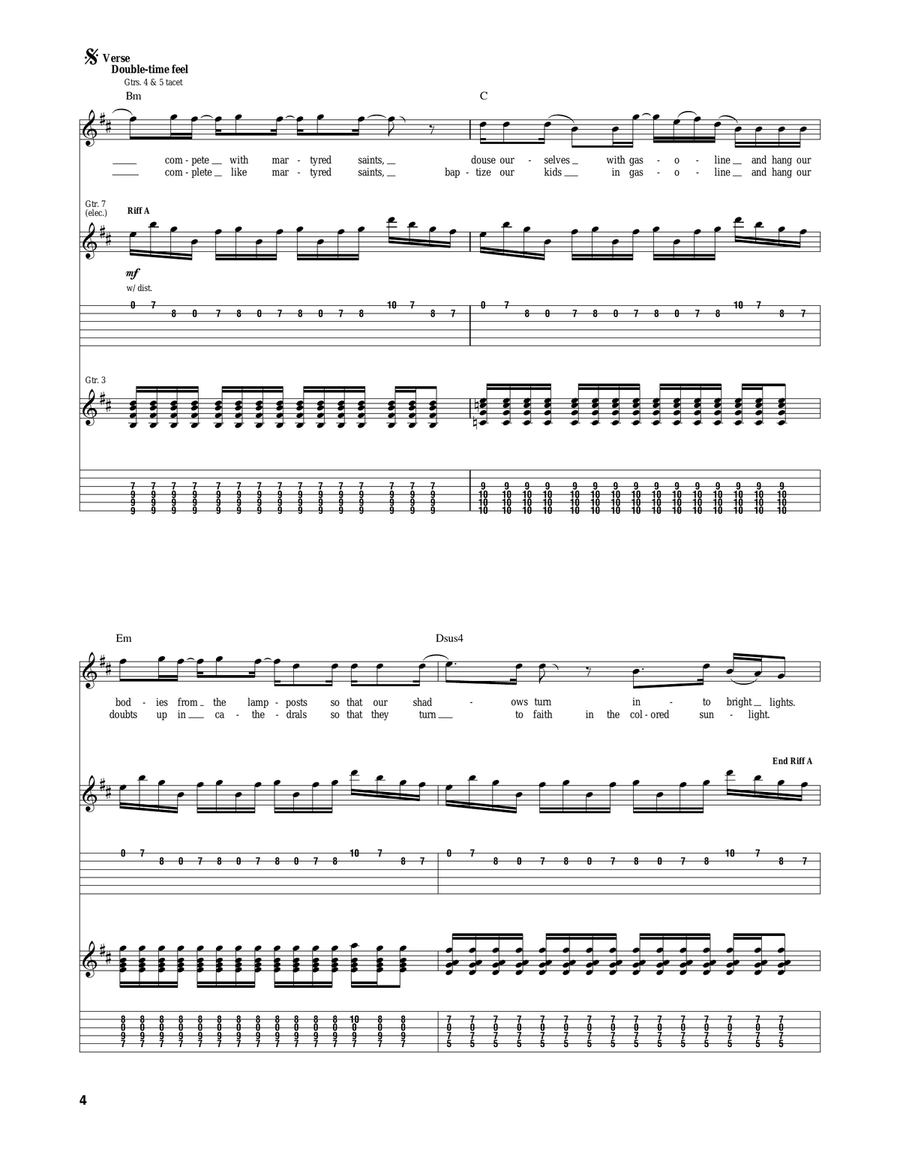 Asleep In The Chapel Asleep In The Chapel Guitar Tablature scores gallery preview page 4