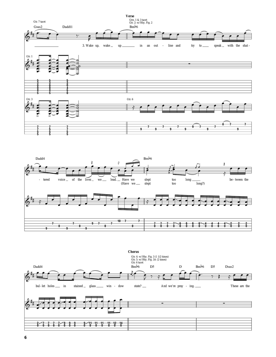 Asleep In The Chapel Asleep In The Chapel Guitar Tablature scores gallery preview page 6