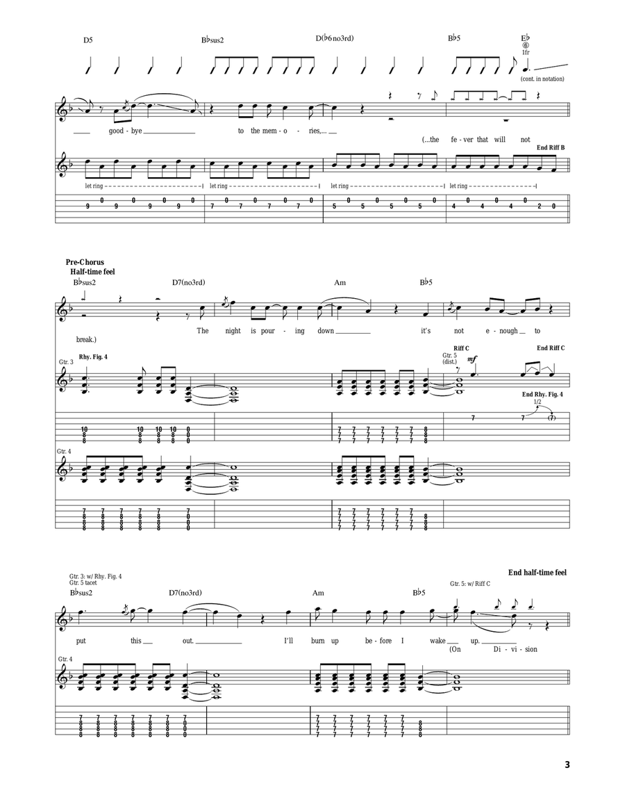 Division St. Division St. Guitar Tablature scores gallery preview page 3