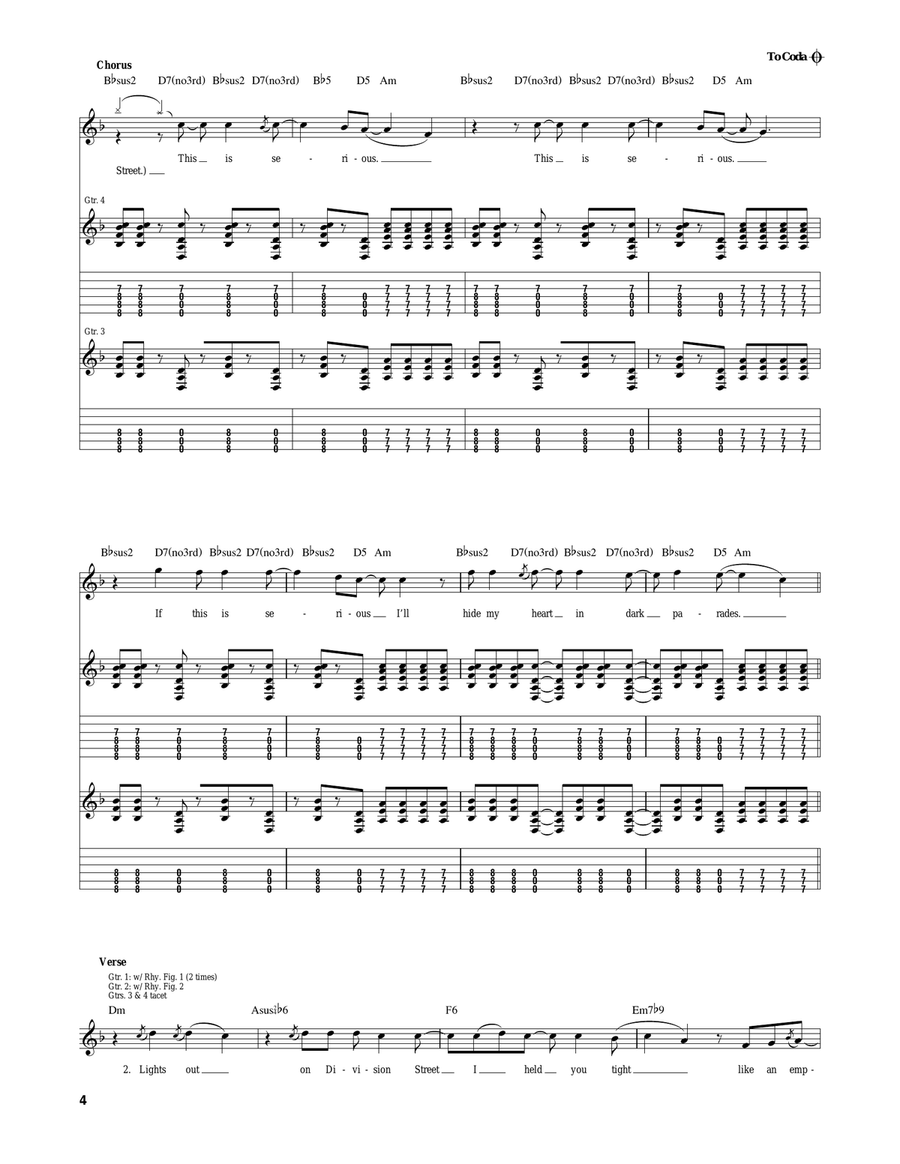 Division St. Division St. Guitar Tablature scores gallery preview page 4