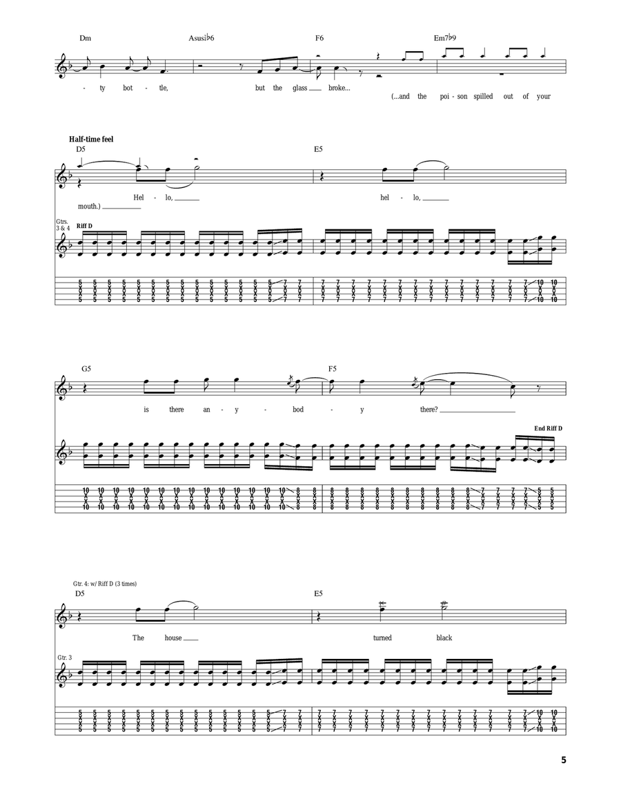 Division St. Division St. Guitar Tablature scores gallery preview page 5