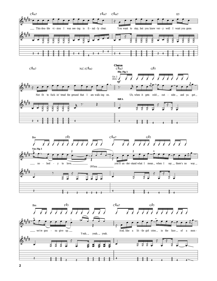 Harder To Breathe Harder To Breathe Guitar Tablature scores gallery preview page 2