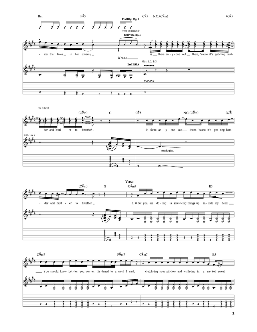 Harder To Breathe Harder To Breathe Guitar Tablature scores gallery preview page 3