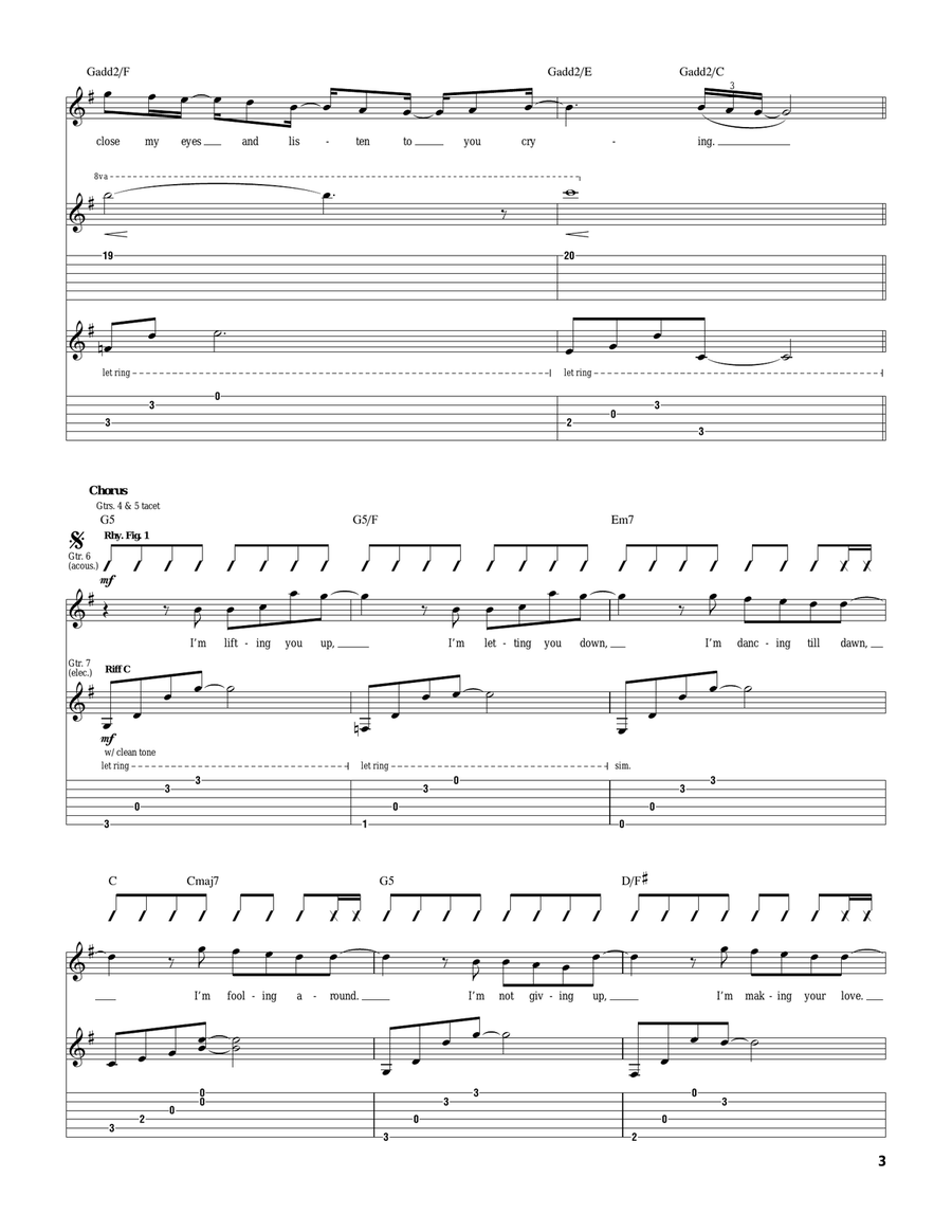 Must Get Out Must Get Out Guitar Tablature scores gallery preview page 3