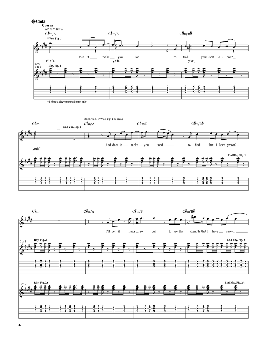 Not Coming Home Not Coming Home Guitar Tablature scores gallery preview page 4