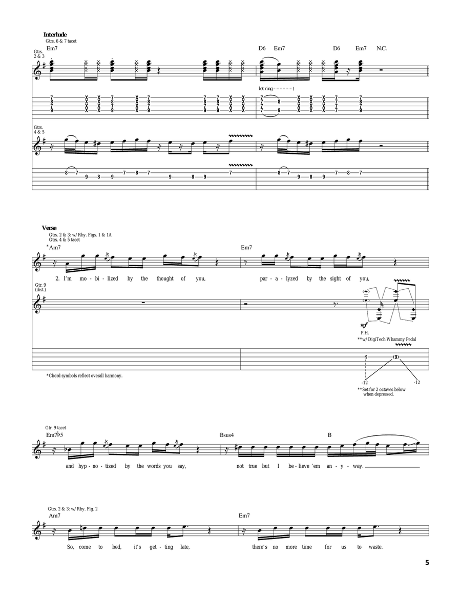 Shiver Shiver Guitar Tablature scores gallery preview page 5