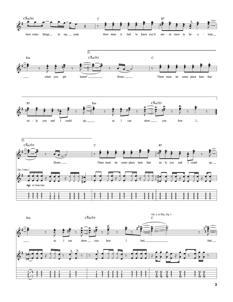 Sweetest Goodbye Sweetest Goodbye Guitar Tablature scores gallery preview page 3