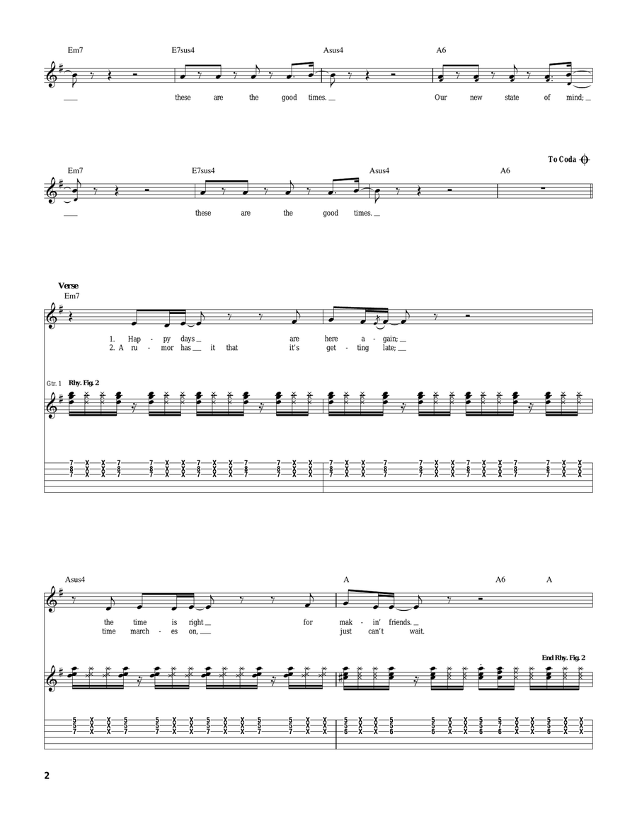 Good Times Good Times Acoustic Guitar scores gallery preview page 2