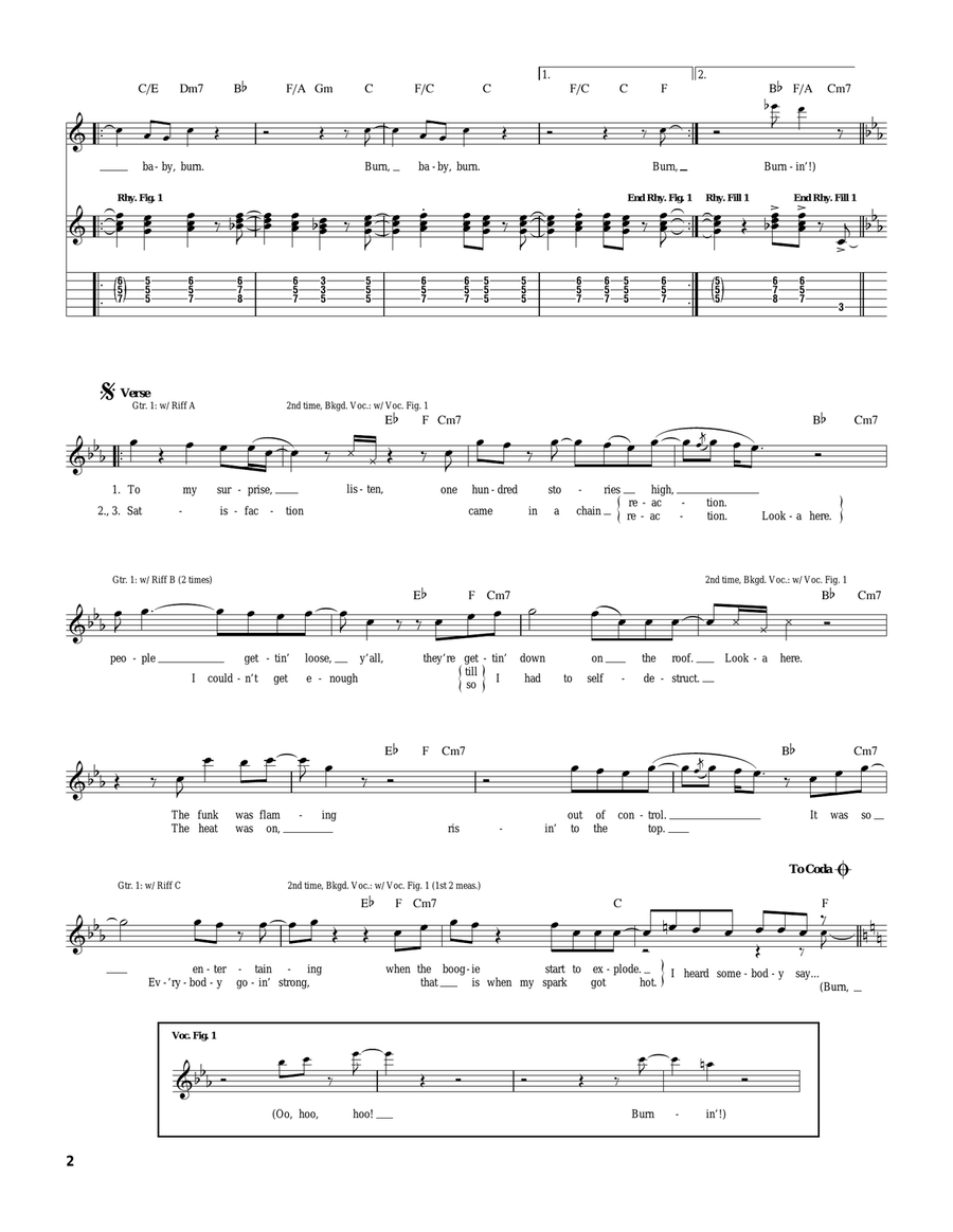 Disco Inferno Acoustic Guitar scores gallery preview page 2