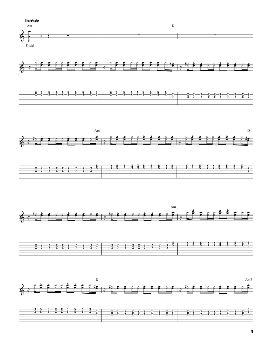 Le Freak Le Freak Electric Guitar scores gallery preview page 3