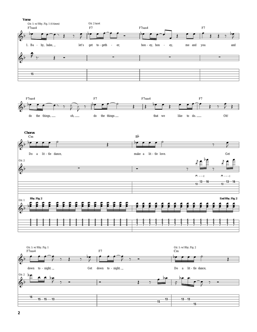 Get Down Tonight Get Down Tonight Acoustic Guitar scores gallery preview page 2