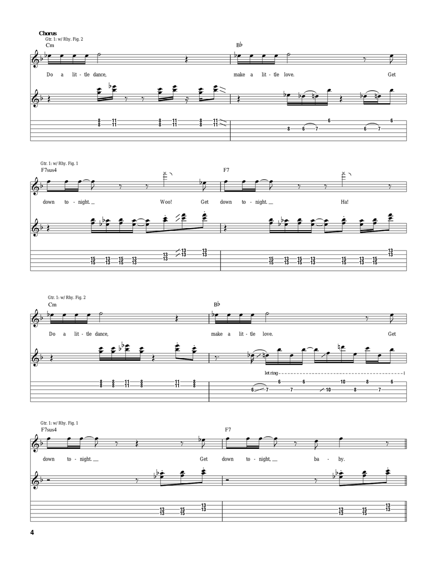 Get Down Tonight Get Down Tonight Acoustic Guitar scores gallery preview page 4