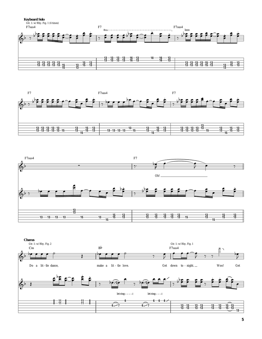 Get Down Tonight Get Down Tonight Acoustic Guitar scores gallery preview page 5