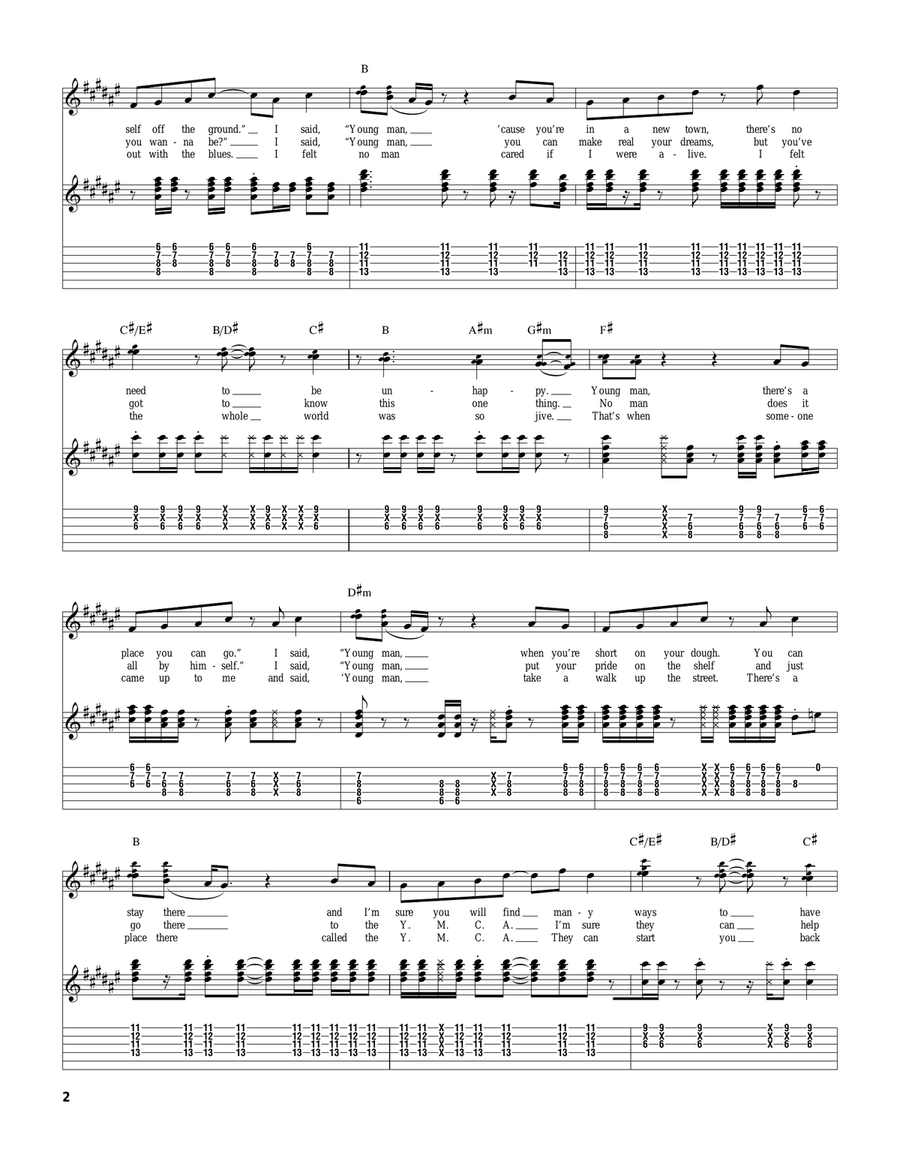 Y.M.C.A. Y.M.C.A. Acoustic Guitar scores gallery preview page 2