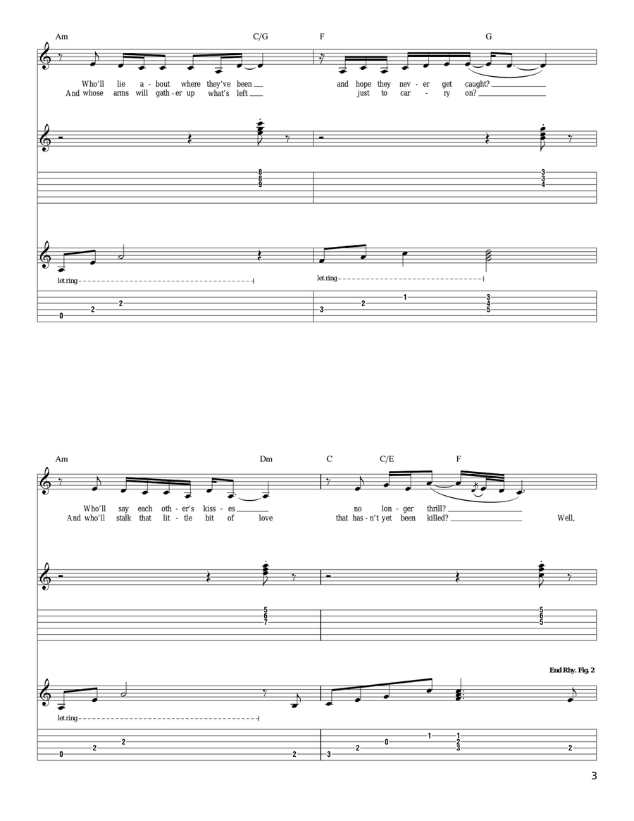 Lover's Will Lover's Will Electric Guitar scores gallery preview page 3
