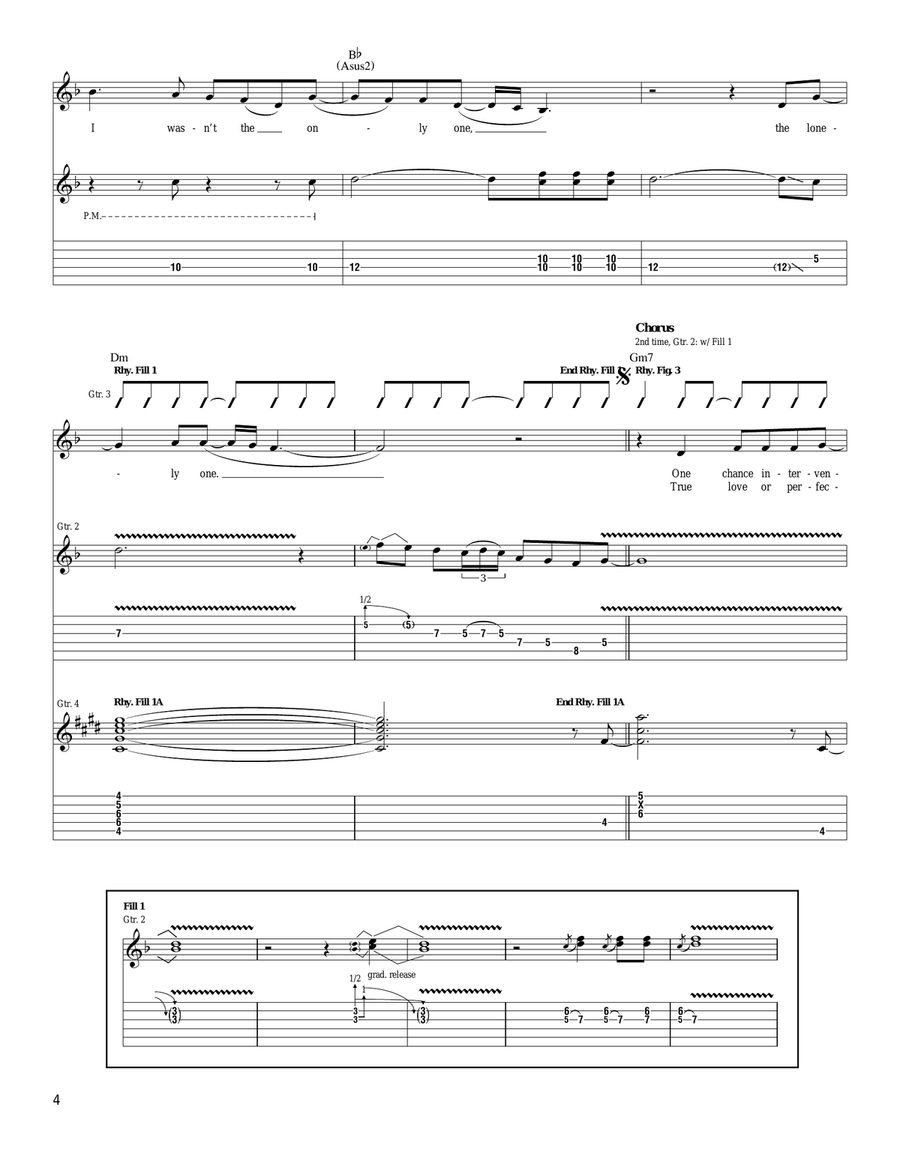 Not The Only One Electric Guitar scores gallery preview page 4
