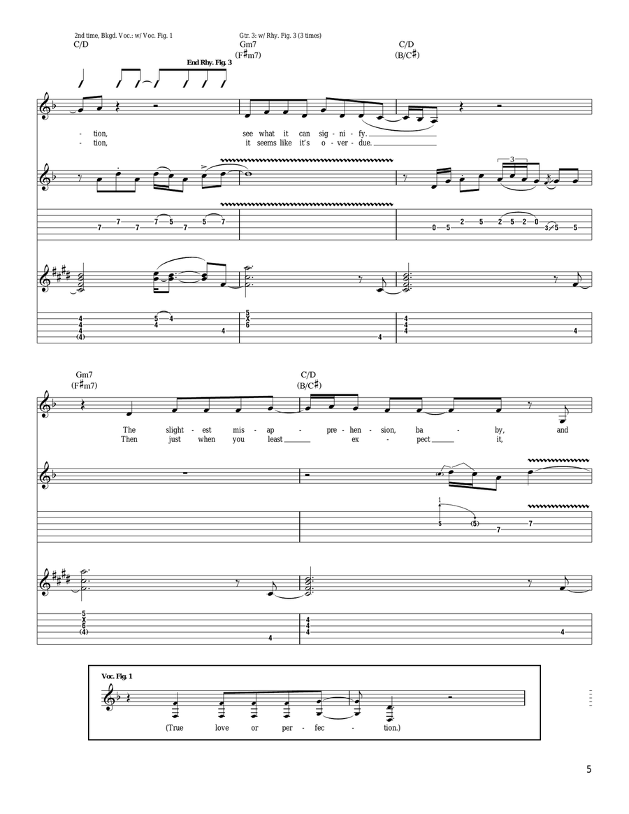 Not The Only One Electric Guitar scores gallery preview page 5