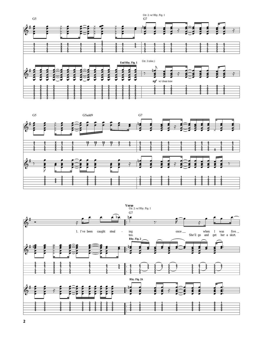 Been Caught Stealing Been Caught Stealing Electric Guitar scores gallery preview page 2