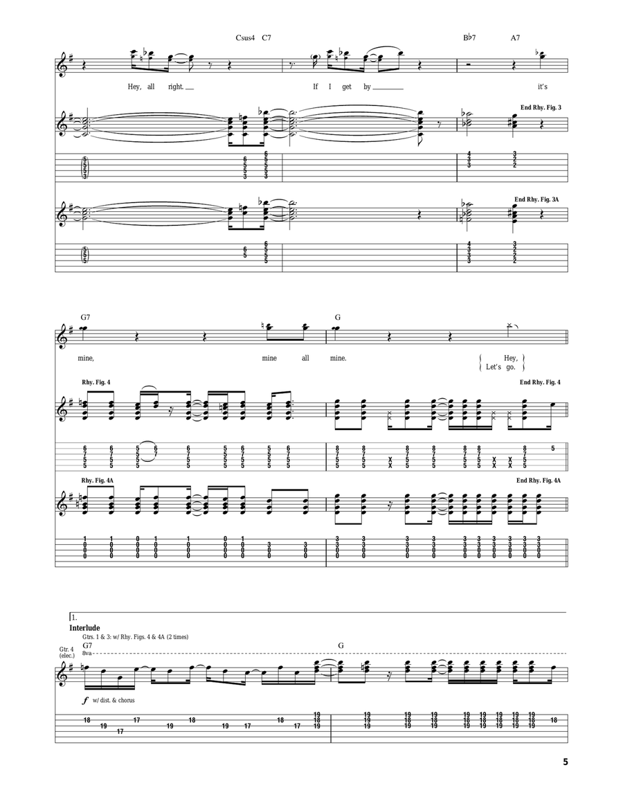 Been Caught Stealing Been Caught Stealing Electric Guitar scores gallery preview page 5