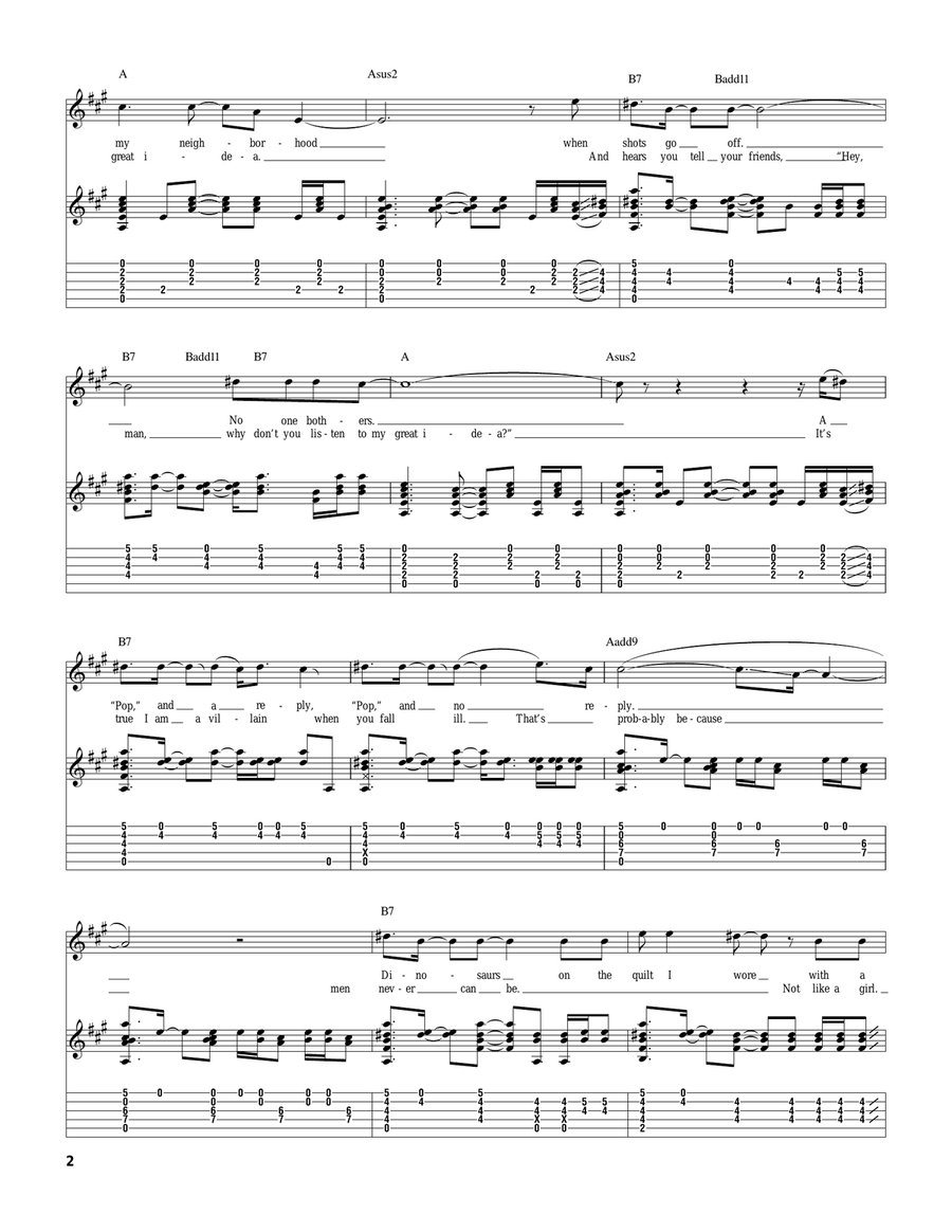 Classic Girl Classic Girl Guitar Tablature scores gallery preview page 2