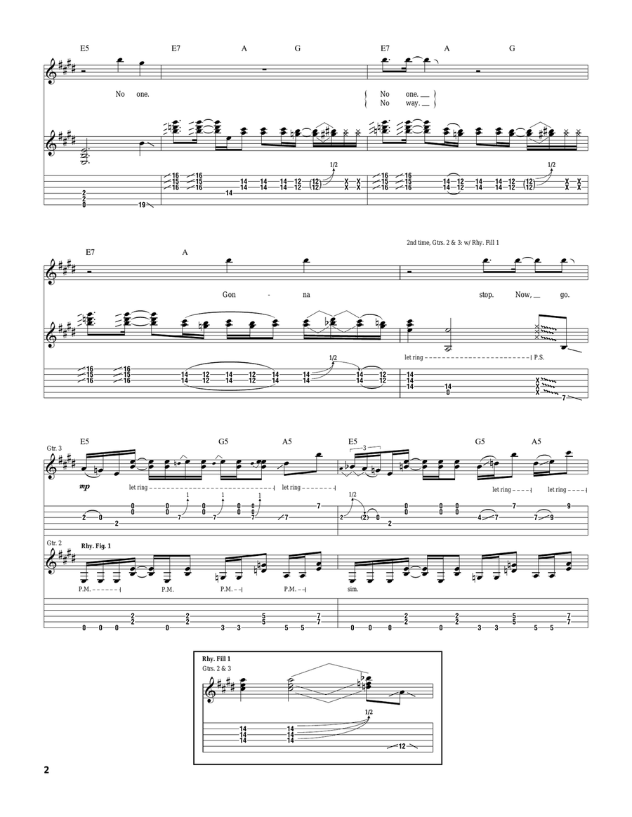 Stop Stop Electric Guitar scores gallery preview page 2
