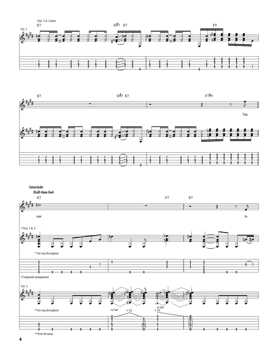 Stop Stop Electric Guitar scores gallery preview page 4