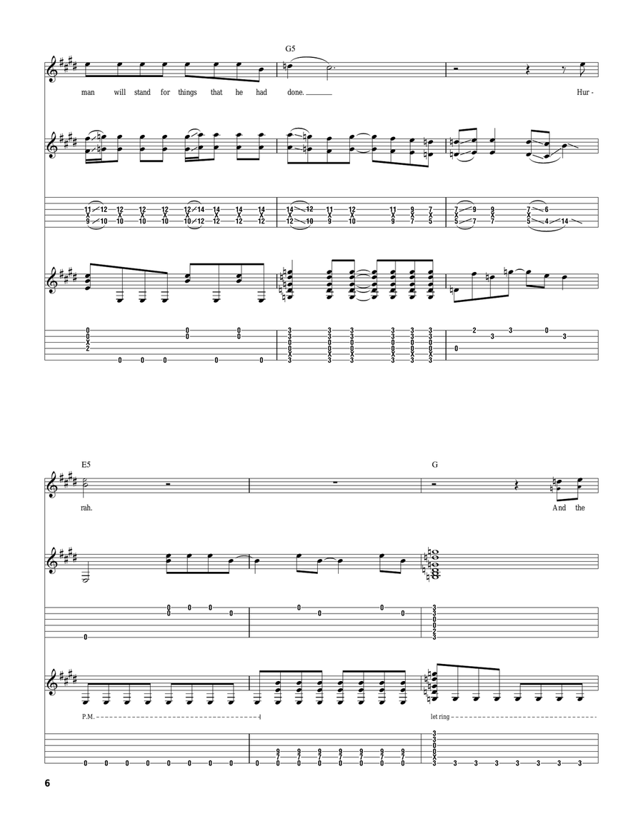 Stop Stop Electric Guitar scores gallery preview page 6