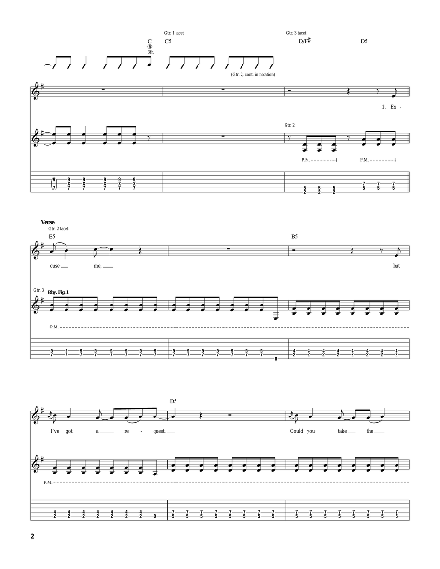 From End To End From End To End Guitar Tablature scores gallery preview page 2