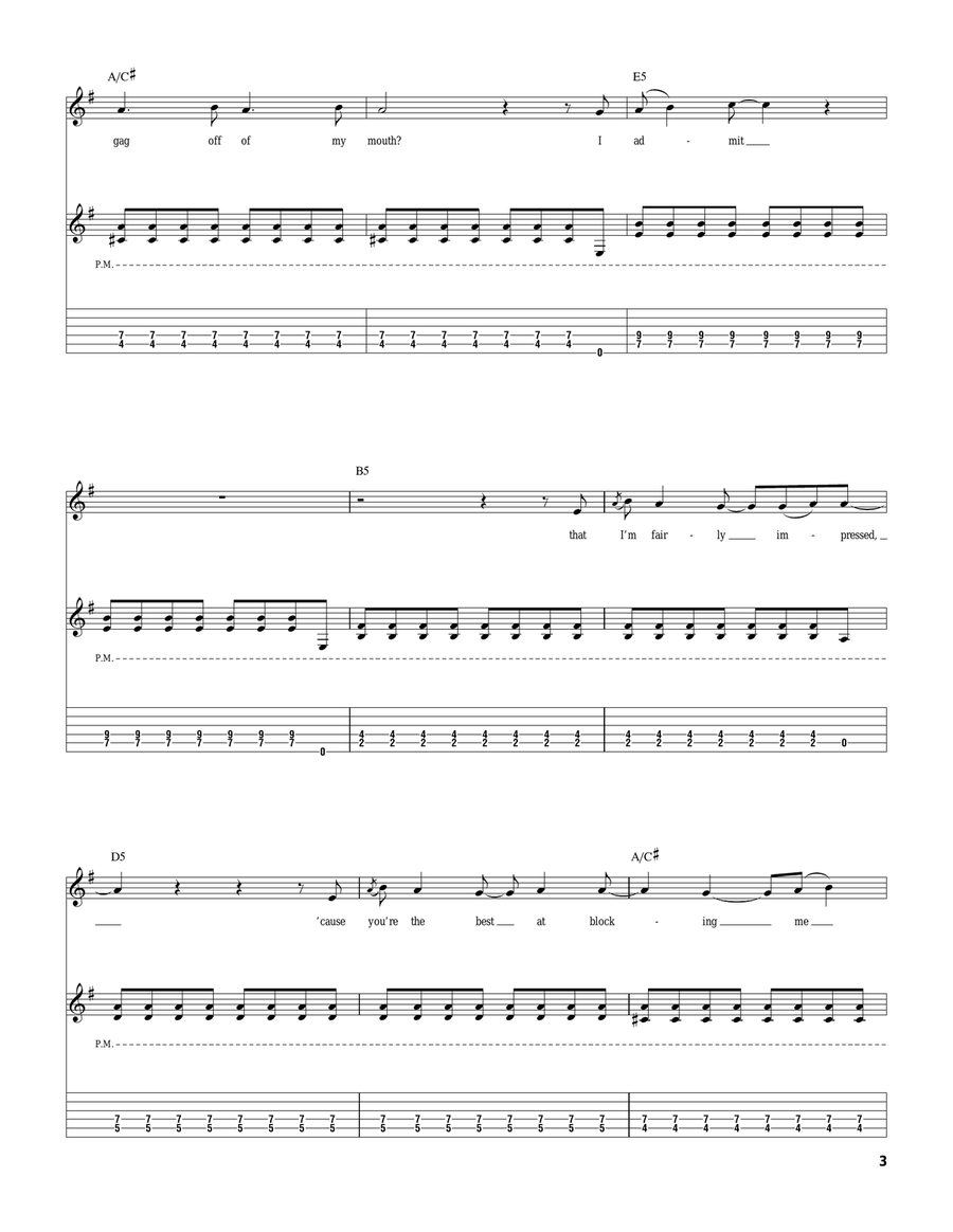 From End To End From End To End Guitar Tablature scores gallery preview page 3