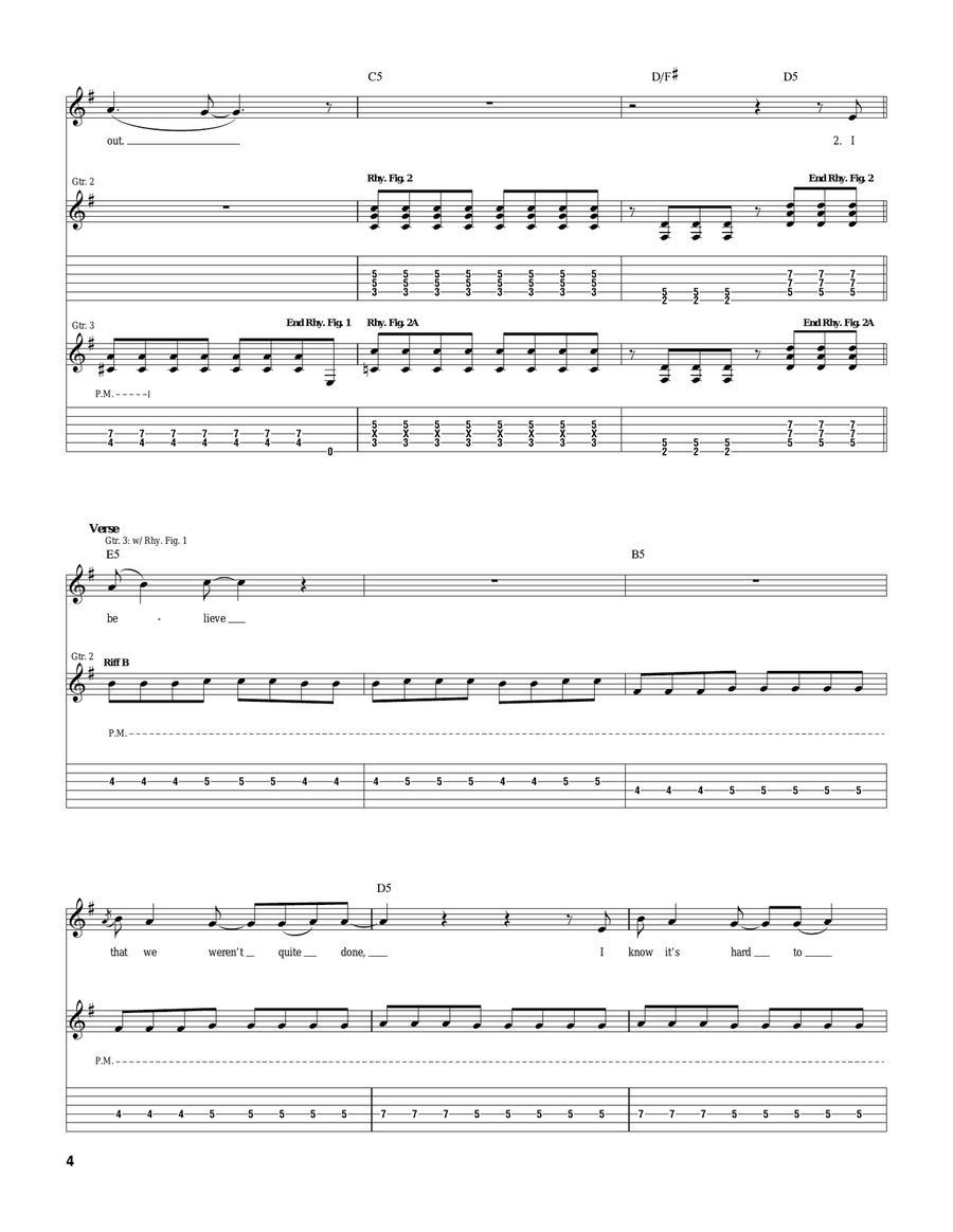 From End To End From End To End Guitar Tablature scores gallery preview page 4