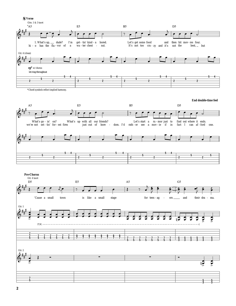 Hoopes I Did It Again Hoopes I Did It Again Guitar Tablature scores gallery preview page 2