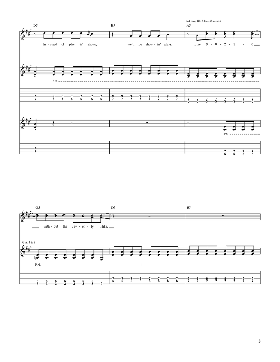 Hoopes I Did It Again Hoopes I Did It Again Guitar Tablature scores gallery preview page 3
