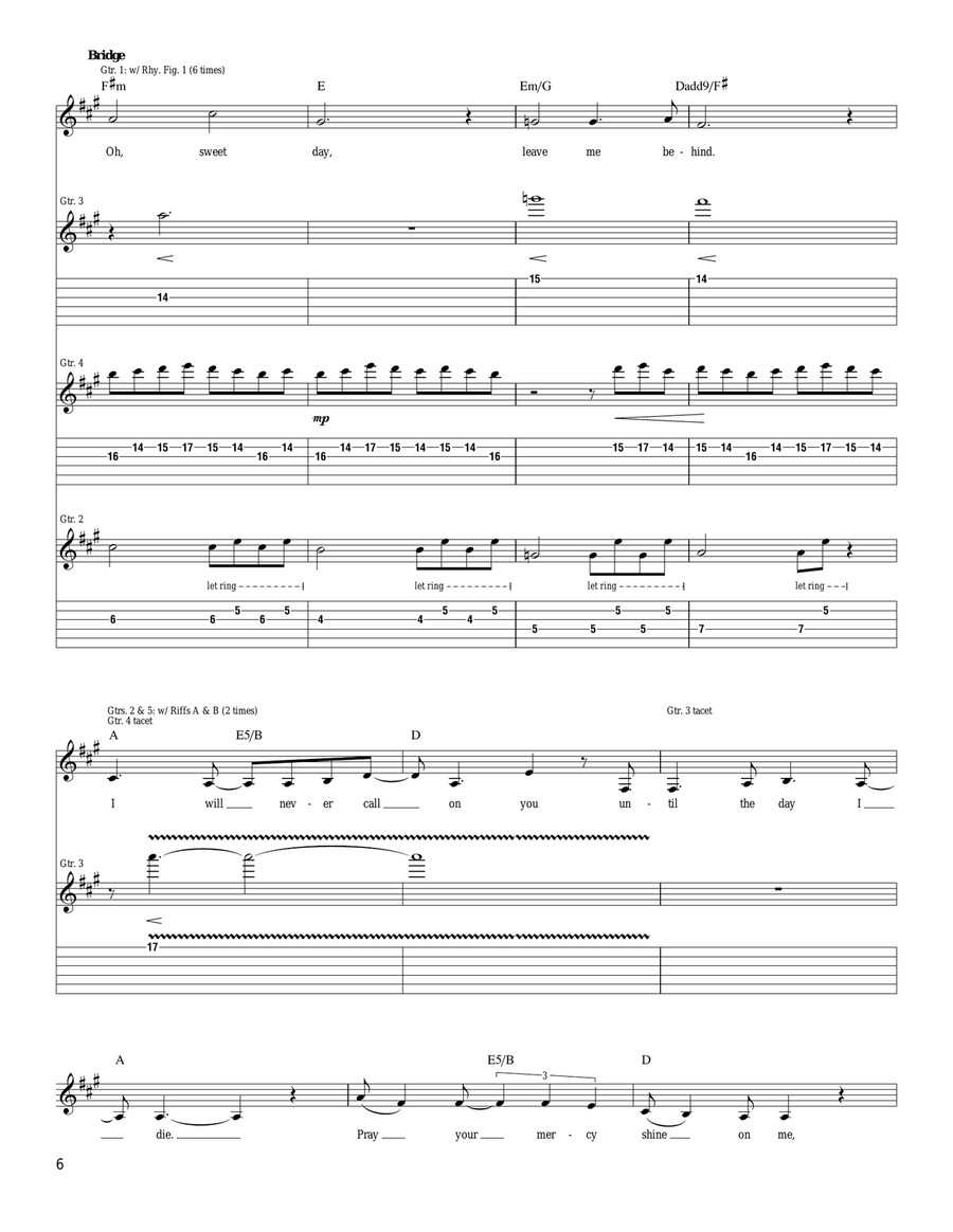 Trouble Trouble Acoustic Guitar scores gallery preview page 6