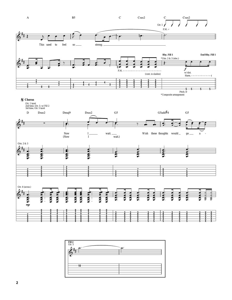 Taking My Life Away Taking My Life Away Guitar Tablature scores gallery preview page 2