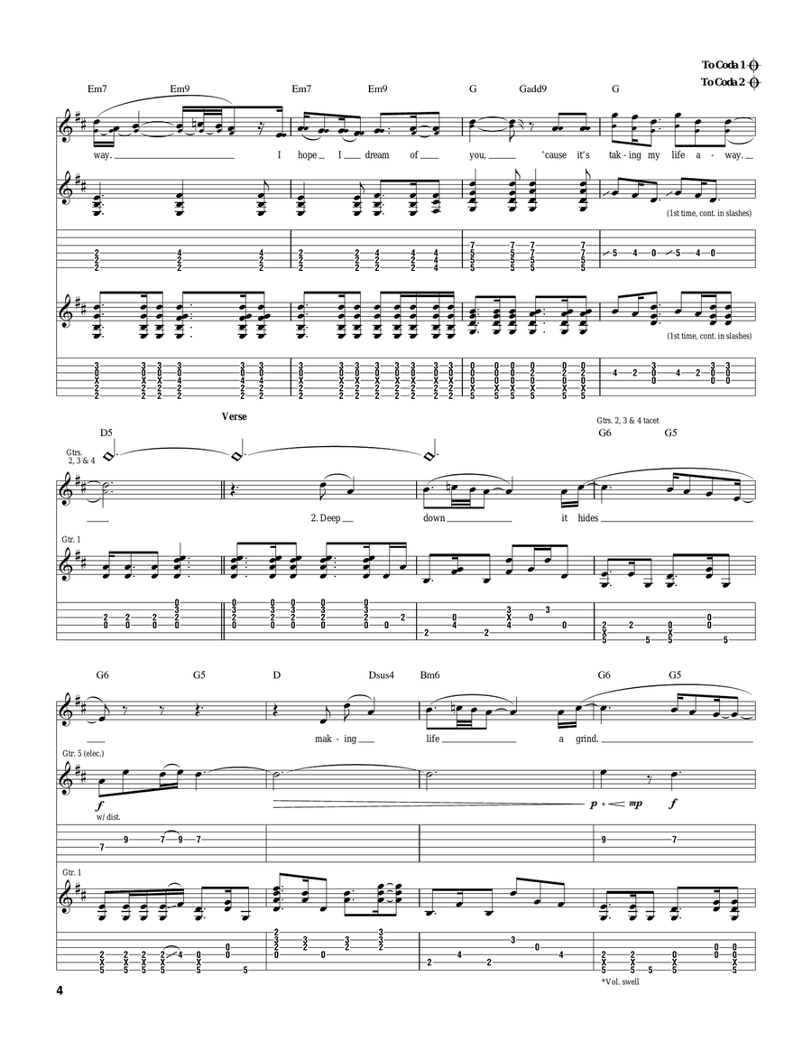 Taking My Life Away Taking My Life Away Guitar Tablature scores gallery preview page 4