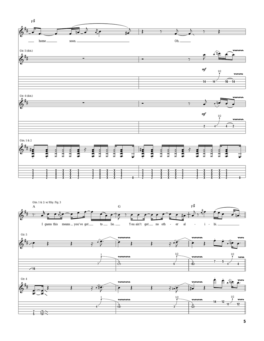 Get What You Give Get What You Give Electric Guitar scores gallery preview page 5