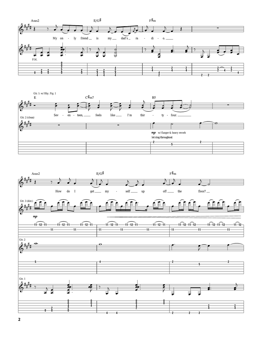 Happiness And Misery Happiness And Misery Electric Guitar scores gallery preview page 2