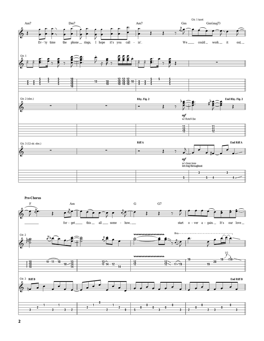 If We Try If We Try Electric Guitar scores gallery preview page 2