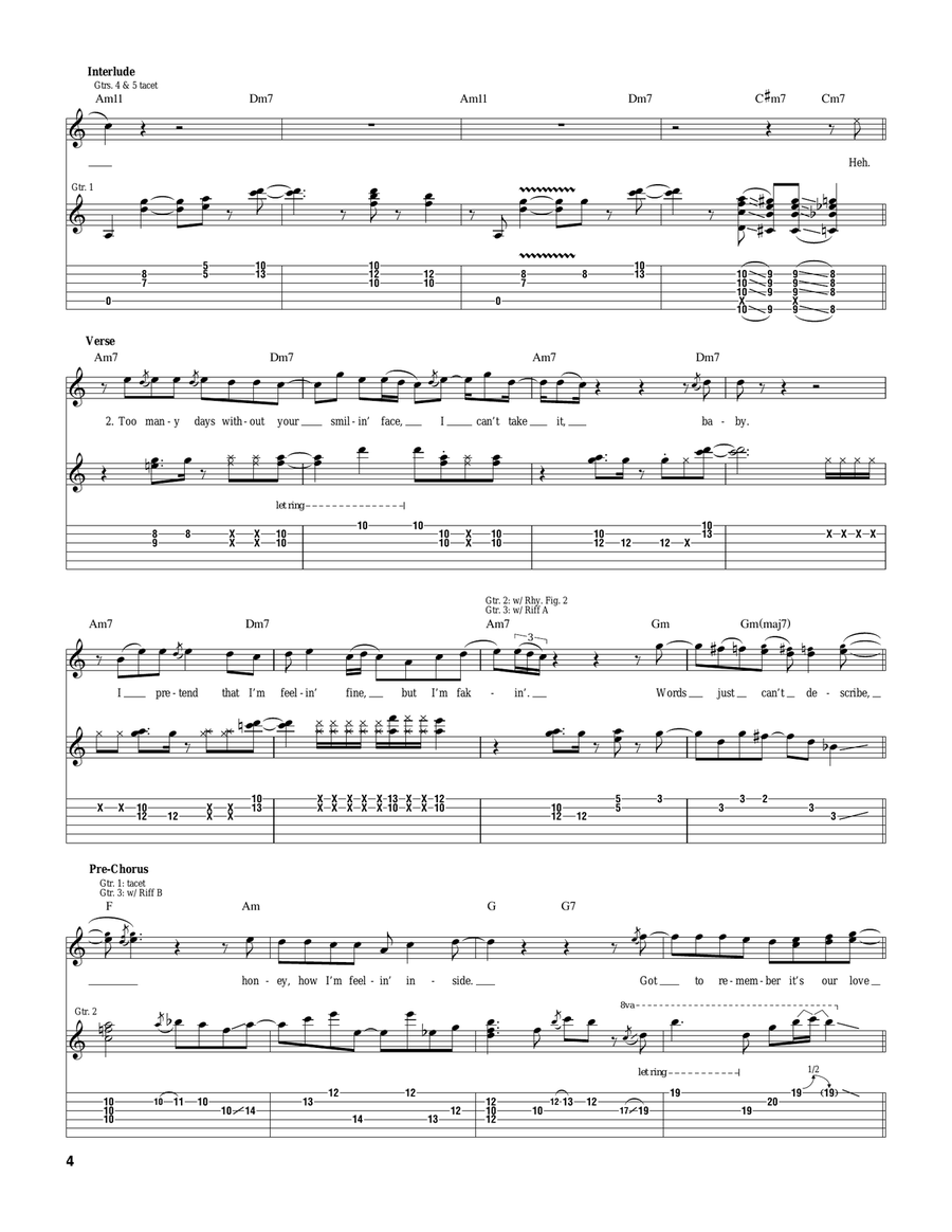 If We Try If We Try Electric Guitar scores gallery preview page 4