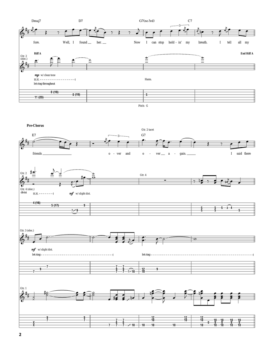 The One I Got The One I Got Electric Guitar scores gallery preview page 2