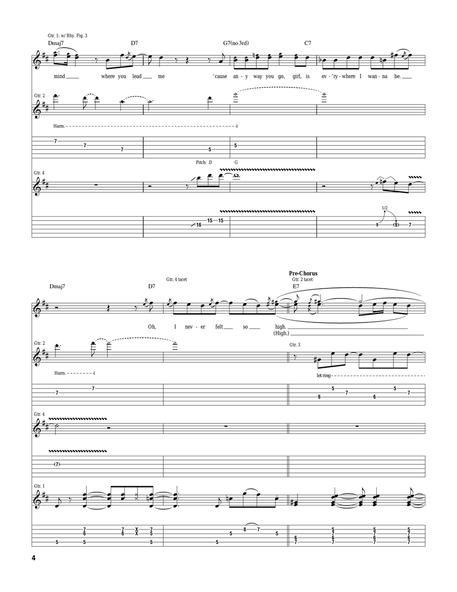 The One I Got The One I Got Electric Guitar scores gallery preview page 4