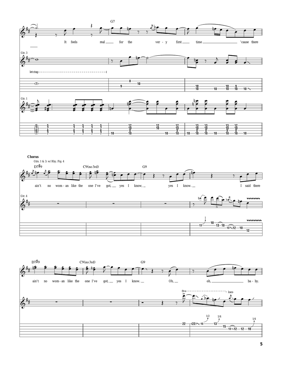 The One I Got The One I Got Electric Guitar scores gallery preview page 5