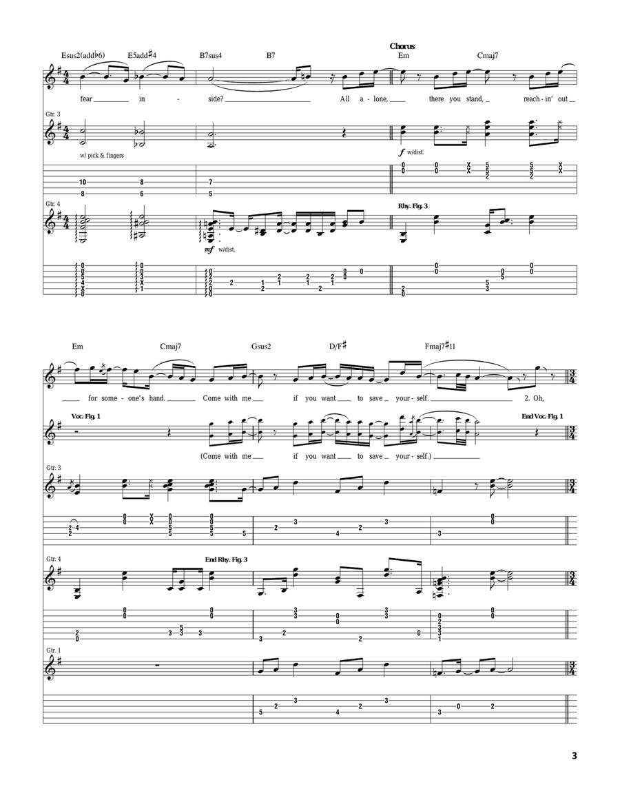 Save Yourself Save Yourself Electric Guitar scores gallery preview page 3