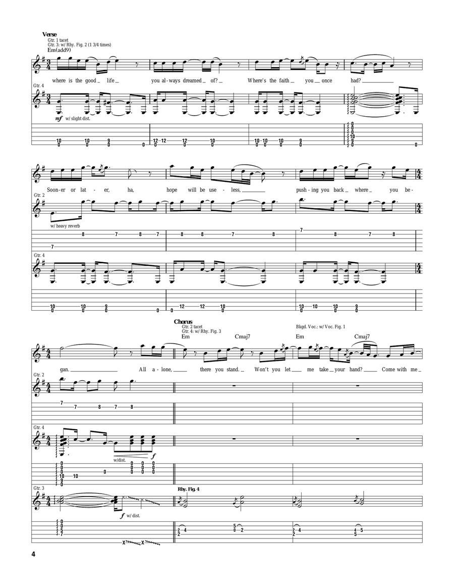Save Yourself Save Yourself Electric Guitar scores gallery preview page 4
