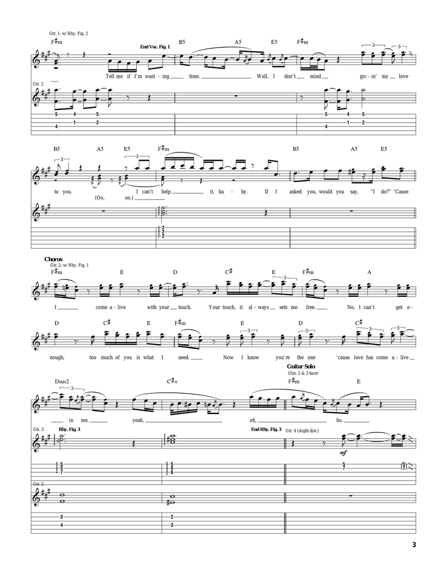 Touch Touch Electric Guitar scores gallery preview page 3