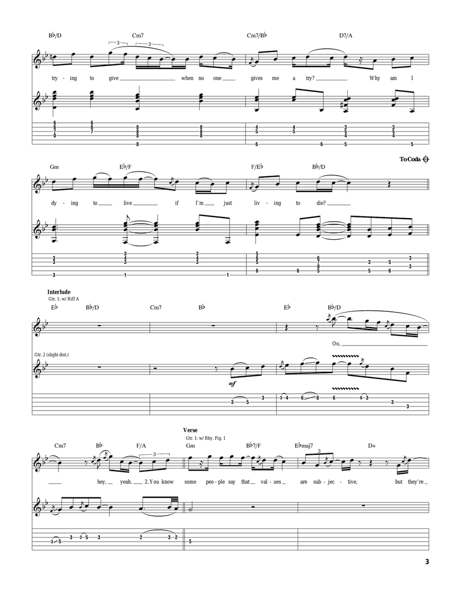 Dying To Live Dying To Live Acoustic Guitar scores gallery preview page 3